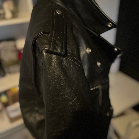 Xelement Black Classic Insulated Leather Motorcycle Biker Jacket Men Large Moto - Picture 4 of 16